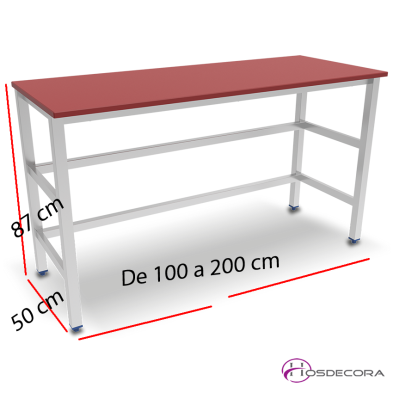 Mesa acero carnicerias con encimera en polietileno 06-071402+