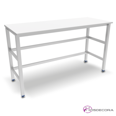 Mesa acero carnicerias con encimera en polietileno 06-071402+