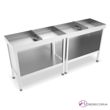 Mesa inox para marisco con desague 074450