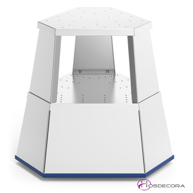 Taburete con ruedas para trabajo profesional en acero inoxidable 06-082220