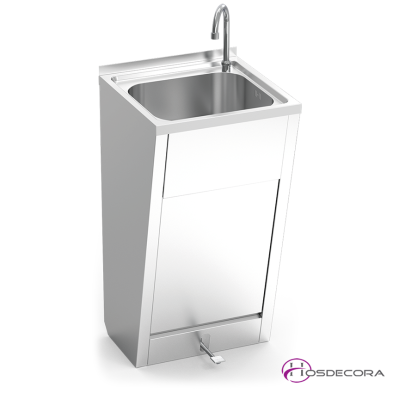 Lavamanos de cocina con agua fría y caliente mediante pedal. 06-061004