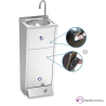 Lavamanos pequeño agua fría y caliente mediante pulsador de pie en pedestal. 061426 XS