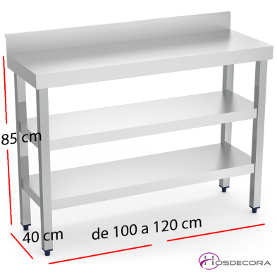 Mesa con 2 Estantes Mural Fondo 40 - 074408