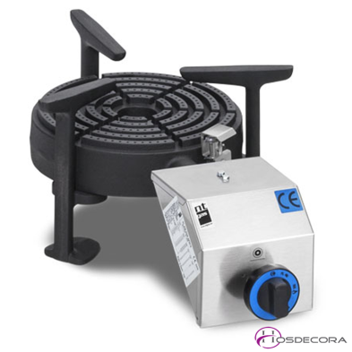 Plancha con quemador a gas paellero de gran potencia. PL-HQ04