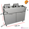 Freidora doble de Agua y aceite TRIFASICA. 24-107320