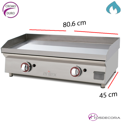 Plancha para cocinar placa CROMO DURO 15 mm espesor. 80PGCN