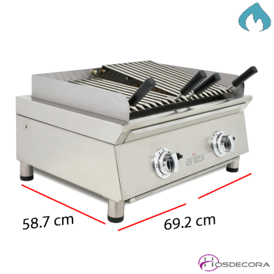 Parrilla vasca de gas 3 alturas