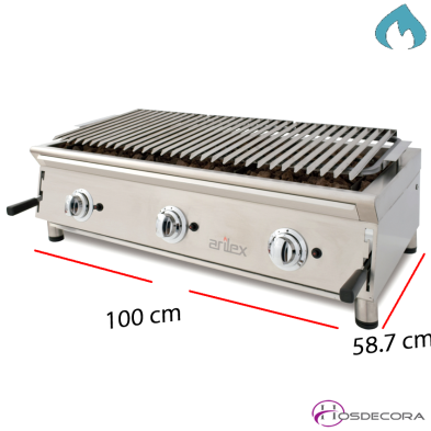 Barbacoa a Gas para asadores de bares. 100BAR