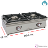 Cocina con Gas de 2 Fuegos 12 Kw total. 80CGN