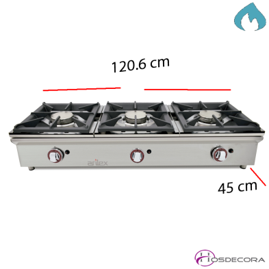 Cocina de encimera con Gas desmontable para limpieza.