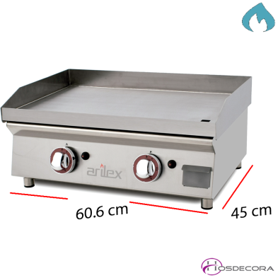 Plancha a gas para asar industriales. 60PGRN