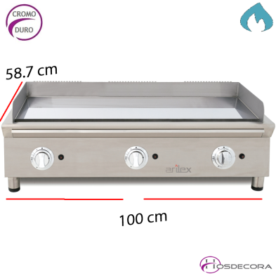 Plancha de asar para Hostelería 100FRYGCN placa de CROMO