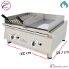 Plancha a gas en CROMO y Grill de asar 100FRYGCBN