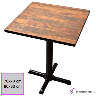 Mesa de bar cuadrada con tablero melamina. YEGUAS