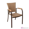 Sillón terraza aluminio con rattan