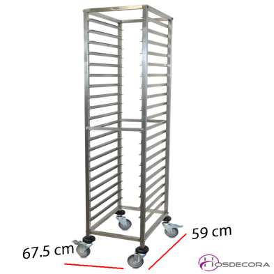 Carro en acero inox para bandejas GN 2/1 06-476022