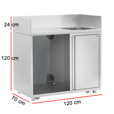 Fregadero móvil 1 cuba fondo 70 95-306800