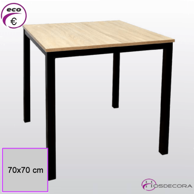 Mesa de bar ECO Tablero Melamina 70x70 -Nalon roble