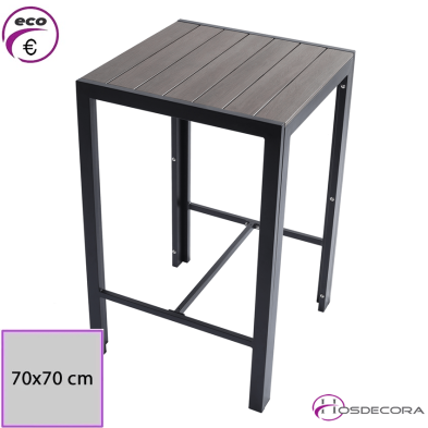 Mesa alta de exterior ECO de polywood 70x70 - Jana