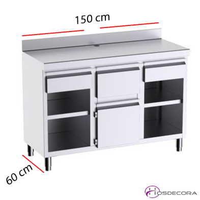 Mueble cafetero con posero y cajones F3020002