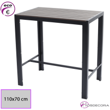 Mesa alta ECO de exterior en polywood 110x70 - Jana