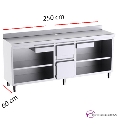 Mueble Cafetero con Posero Largo 250 cm  02-F3020004