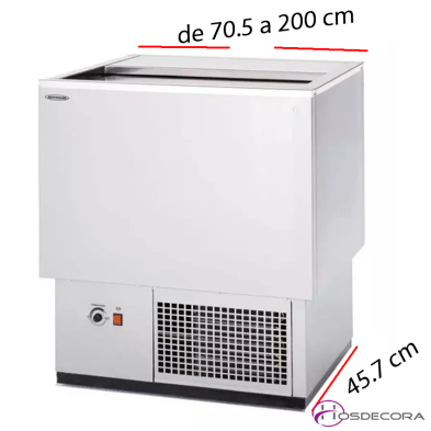 Botellero de bar exterior acero plastificado e interior en acero galvanizado. EBEG-70-EA