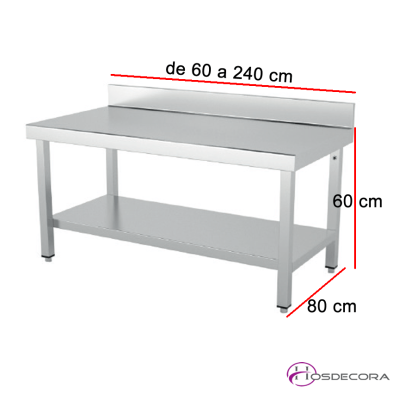 Mesa baja con peto y estante