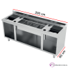 Mueble de cocteleria con cubetas 200 x 60 cm 66-IDN06120