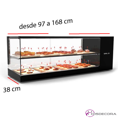 Vitrina Tapas para Platos Motor Reducido 51-LOGIC Doble+