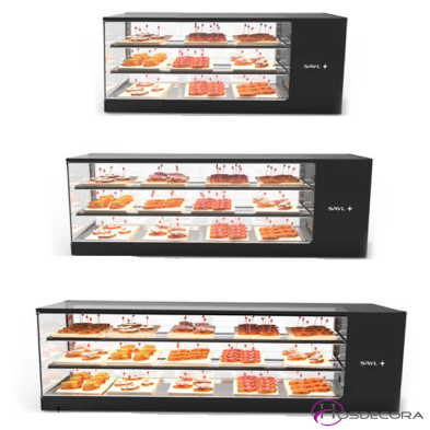 Vitrina tapas Triple piso con motor reducido LOGIC TRIPLE