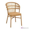 Silla de terrazas con asiento y respaldo en ratan BRAN