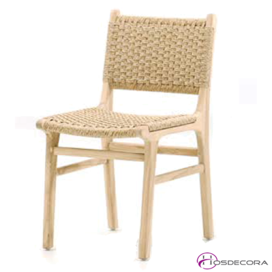 Silla para Terraza en Trenzado y Teka- 37-ROBIN