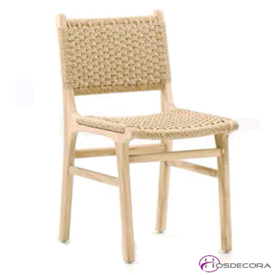Silla para Terraza en Trenzado y Teka- 37-ROBIN