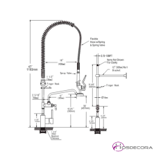 Grifo ducha monomando dos aguas con caño 50-GDM2CS1