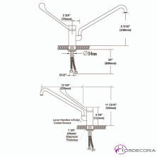 Grifo 2 aguas monomando y Caño giratorio 50-GMPL30S1