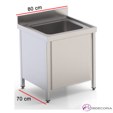 Fregadero con puerta 1 cuba Fondo 70 cm