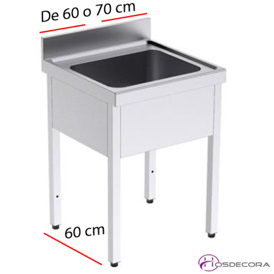 Fregadero de 1 Cuba Fondo 60 cm 02-FB006060+