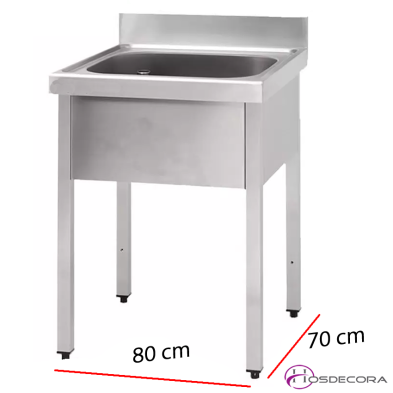 Fregadero de acero con una cuba soldado IDL08070