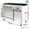 Cocina con horno a Gas CHP-336H