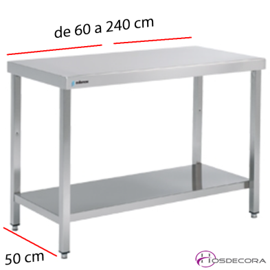 Mesa de trabajo en acero frontal de 50 mm 50-MCD-65+