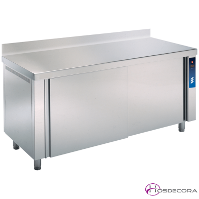 Mesa caliente mural inox fondo 70 cm