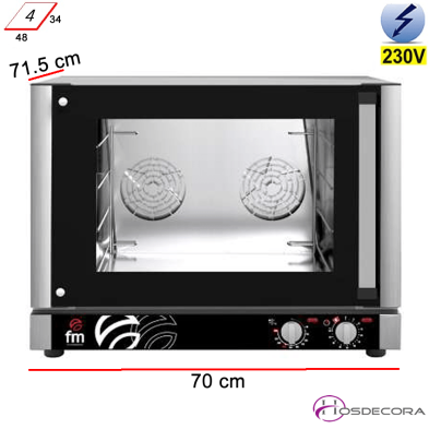 Horno panadería GN 1/1 4 Parrillas - 3800 W - RXL-424 Plus