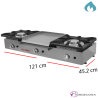 Plancha de cocina a gas con dos quemadores para ollas CG24L