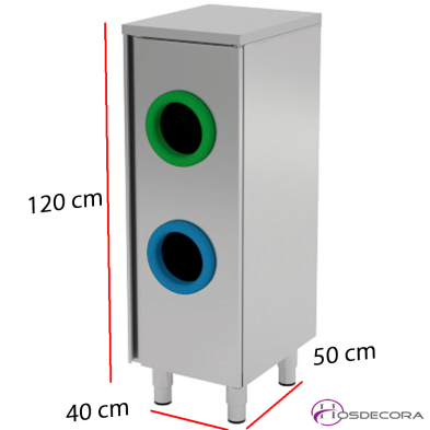 Armario Reciclaje de Pie 2 Aros 40x50 cm 66-IDA22312