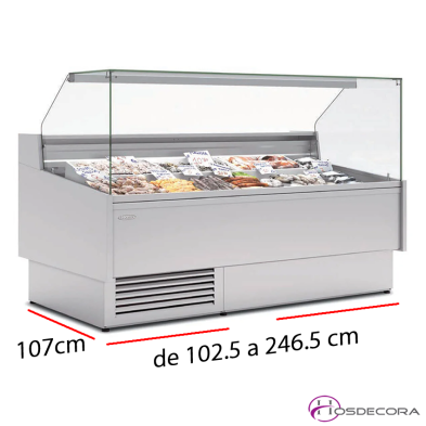 Vitrina Expositora Pescado VES-10-10-P-EF-PR
