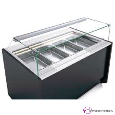 Vitrina fria exposicion cubetas VETB-10-15-TF-GN-1/6