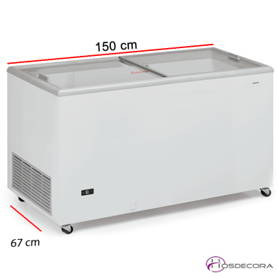 Arcón congelador puerta cristal 350L 68-CE-500-TC