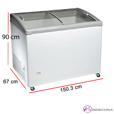 Arcón Congelador Cristal Curvo 405L 47-TCHC500N