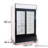 Armario refrigerado doble p.cristal 880L 84-SC-908-FS